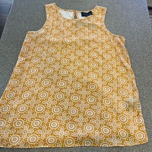 Premise Orange Paisley Sleeveless Top